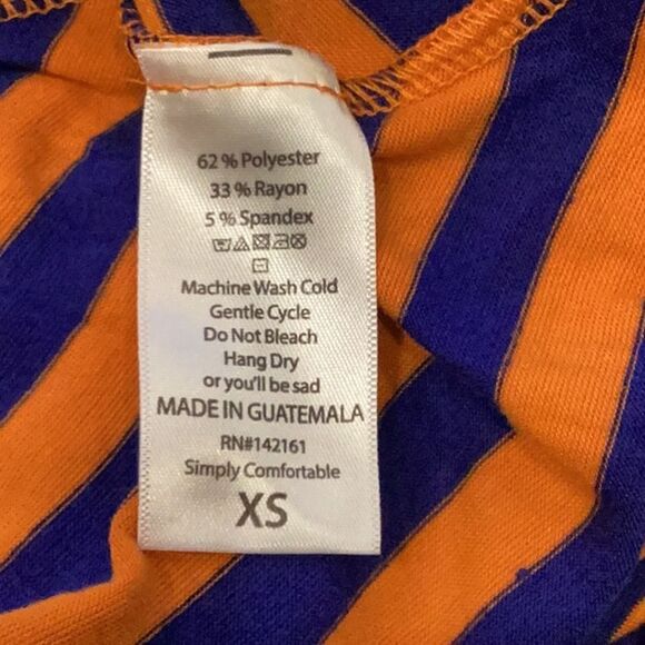 NWT LulaRoe Blue Orange Striped Maxi Skirt XS - Picture 7 of 8